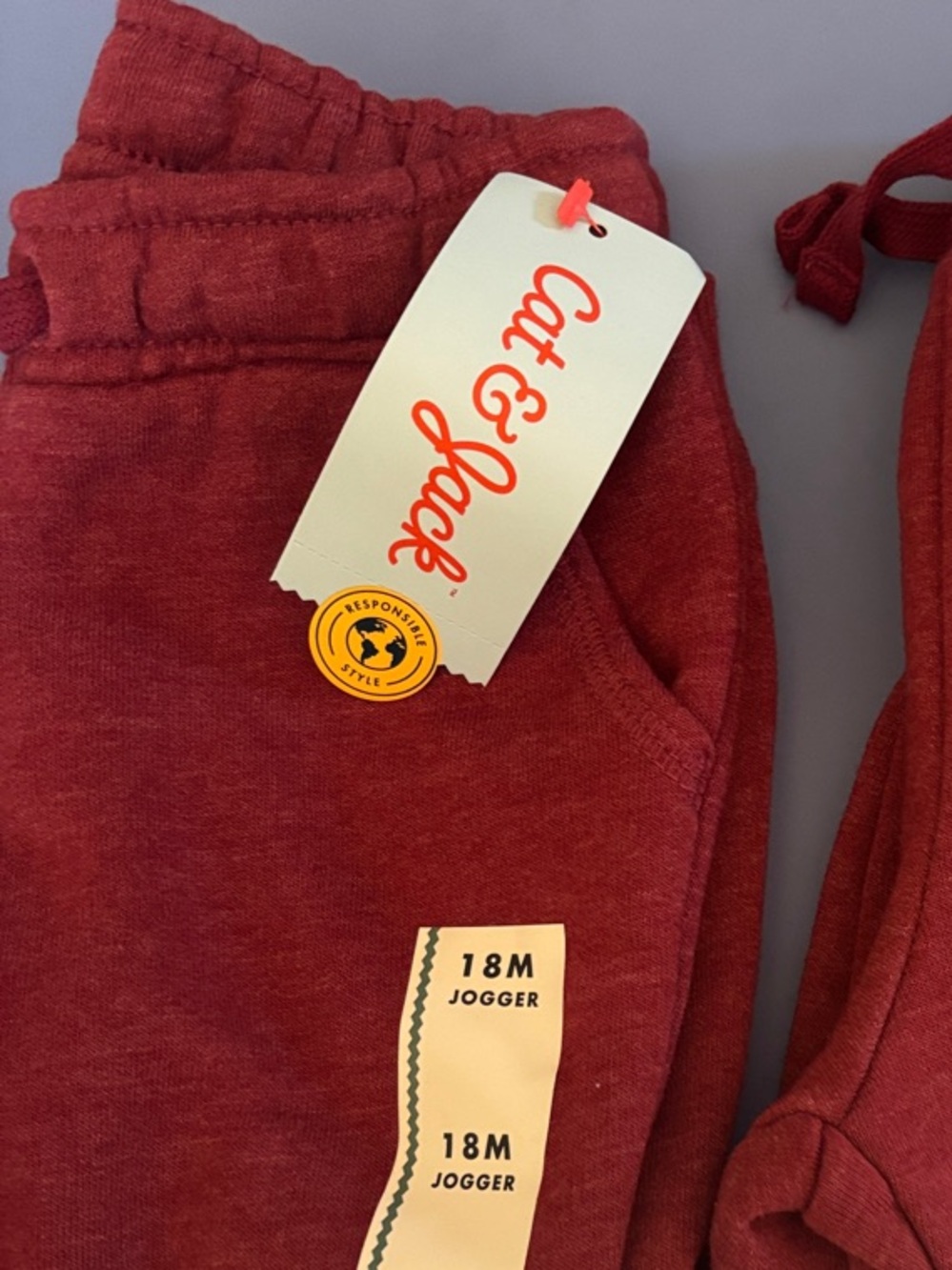 Cat & Jack Maroon Toddler Jogger Pants RR